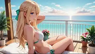 Blonde Beauty Balcony to Bedroom Passionate Sex: Teasing Strip to Multi-Position Creampie Climax