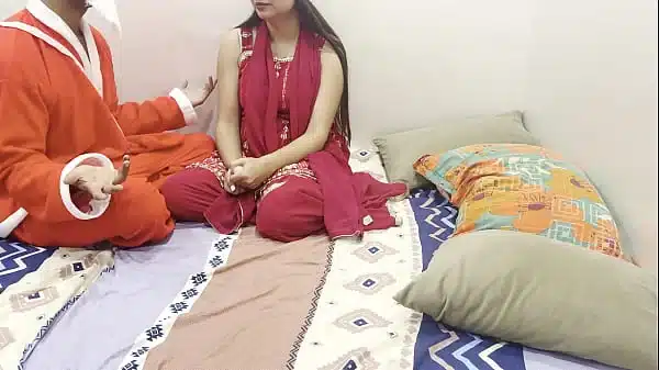 New year 2026 best porn video with Dirty Talk in hindi roleplay saarabhabhi hot and sexy get horny with santa