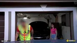 Roadside XXX – Katerina Deville Gets Work Done On Her Car And Her Pussy