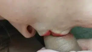 Ultra Close Up HD Licking and Coaxing Flaccid Cock to Hardness