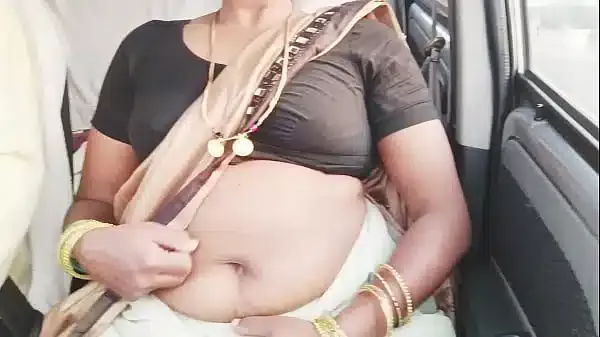 Beautiful saree call girl car sex Telugu dirty talks.