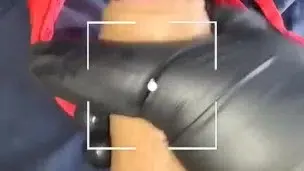 BIG COCK Jerk Off and Cumming on my red Lace Pantie !