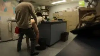 CAUGHT fucking my boss in the storage room at office Christmas party