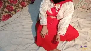 Desi cheating wife in red and white dress homemade HD PORNO XXX on porn hub hindi