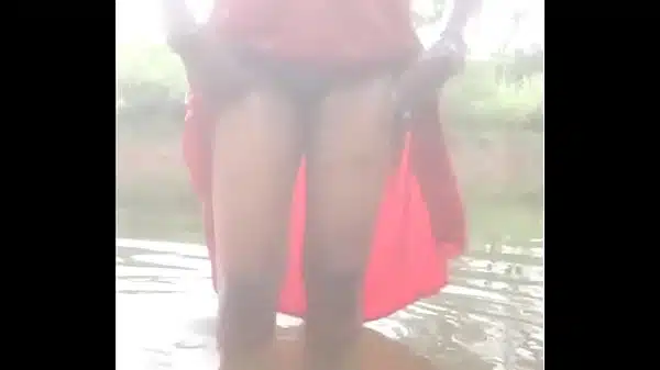 Indian village desi aunty Topless Outdoor Bath with  shakshi