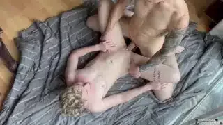 Multiple Cumshot Passionate Sex Big Dick Muscle Daddy Hoss Kado Blonde Trans Man FTM Noah Waybabes