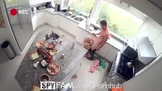 SPYFAM Step Sister Fucked In Kitchen On Thanksgiving