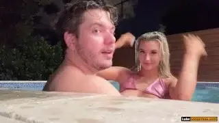 Fucking Big Naturals Hot Blonde Cas Summer In The Pool