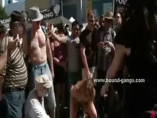 Sluts  naked outdoor in public group sex festival learning how to bondage in rough extreme video