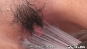 Japanese brunette had erotic sex in bathroom with guy uncensored.