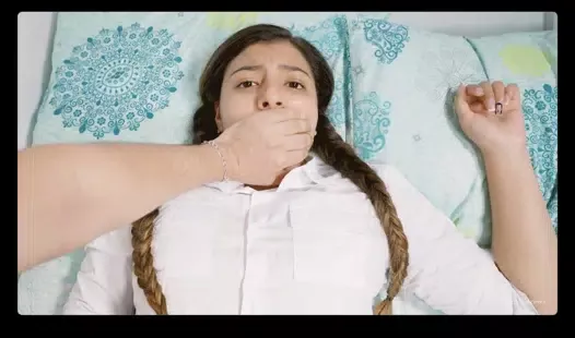 Shh shh don’t scream! – Stepbrother fucks his stepsister when they are alone at home.