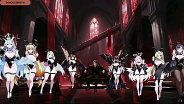 HMV “Angels” todas las ángeles, Sacerdotisas, mas putas y hermosas folladas en un solo video junto a dos súcubos Blue archive, Digimon, Sora no otoshimono, evangelion, etc.• AI generated