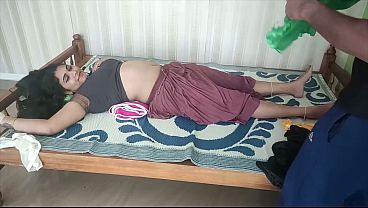 BDSM Bondage Delight: Tied Hands and Legs on Bed Ends, Chocolate Indulgence from Navel PART-1