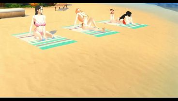Nami x Nico x Boa x Sakura x Hinata x Sarada banged by Raikage